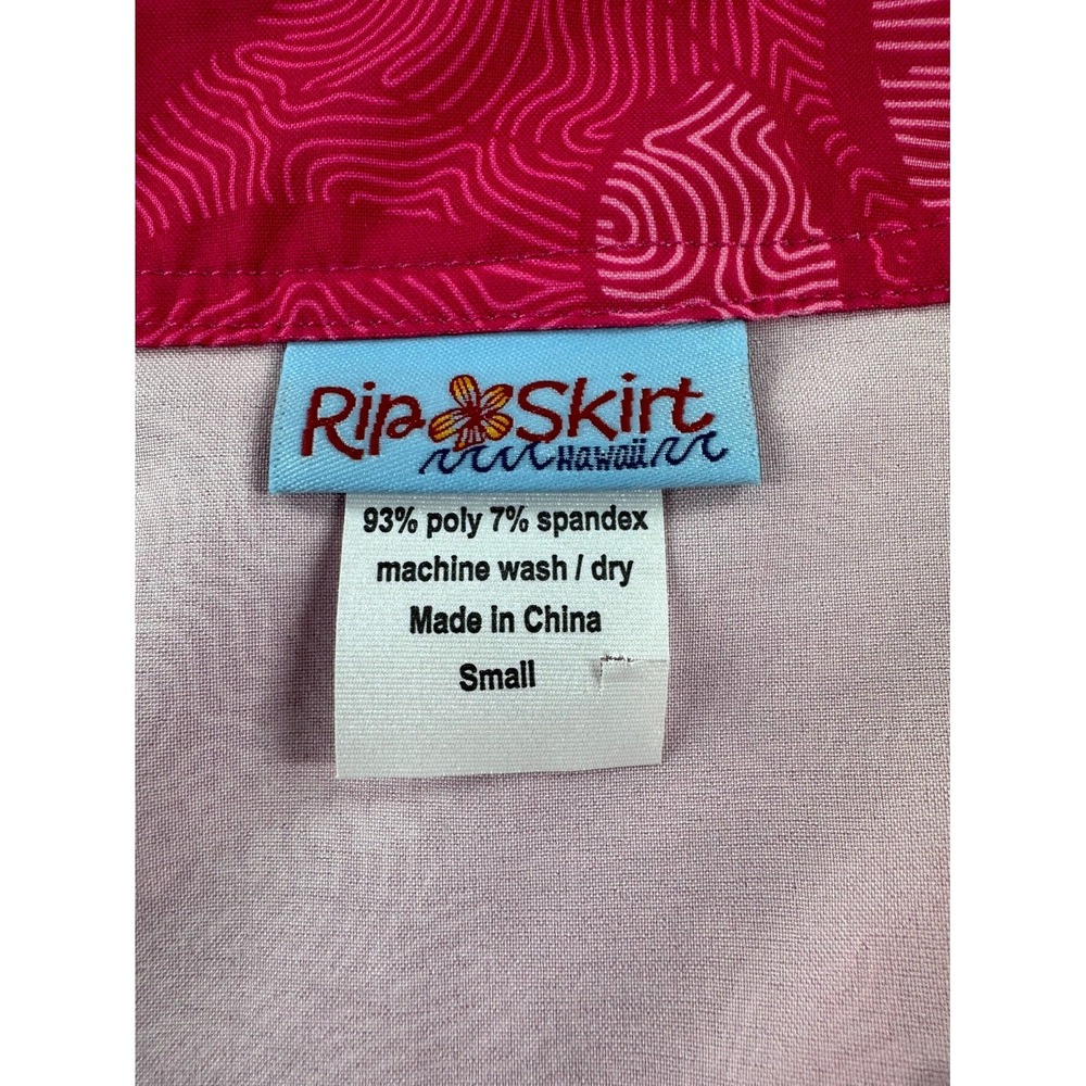 RipSkirt Hawaii Wrap Skirt Small Pink Hibiscus Tropical Beach Cover Up Travel - Picture 8 of 8